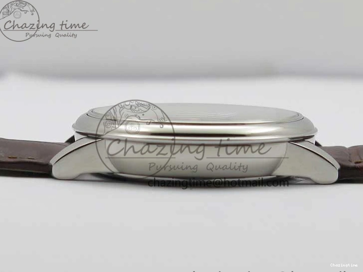 0110 Affordable De Ville Prestige Real PR SS ZF 1:1  Best Edition White Dial YG Markers Brown Leather Strap MIYOTA 7899